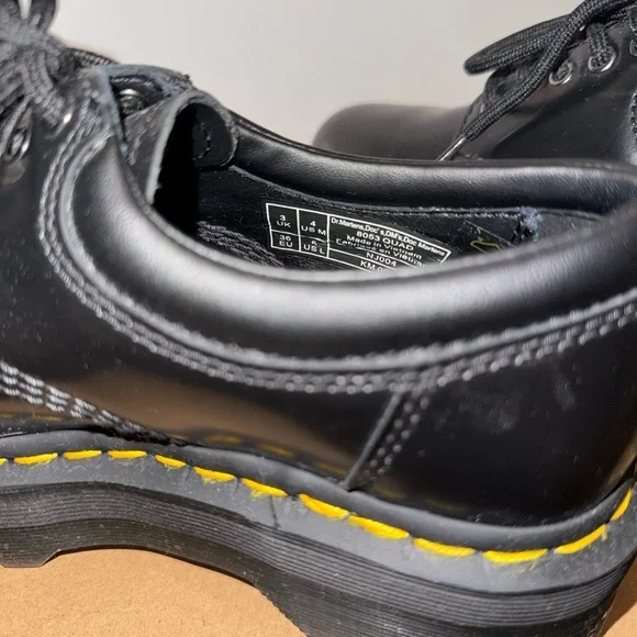 Dr. Martens Black Leather Platform Oxfords 8053 - Picture 4 of 7